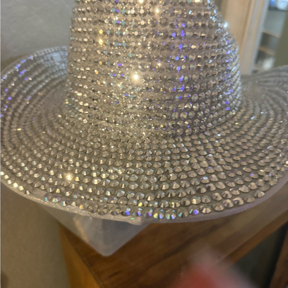Sparkling Silver Rhinestone Hat